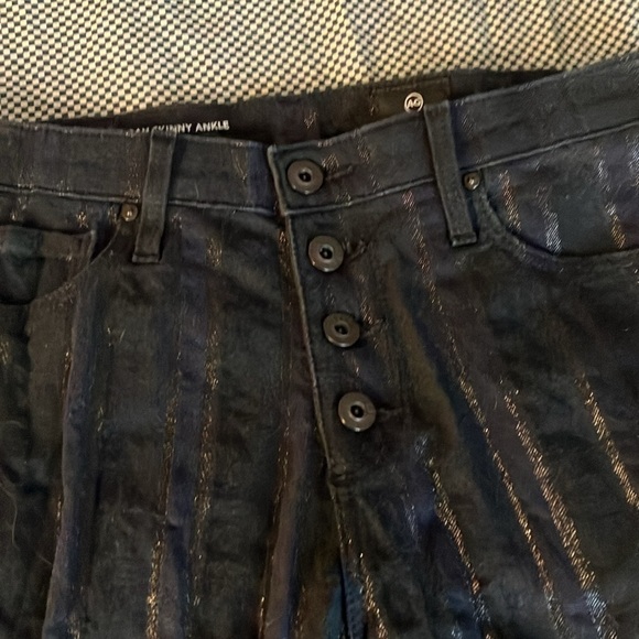 Black Button-Fly Jeans AG ADRIANO GOLDSCHMIED Farrah Skinny Ankle Jean 28R/04 - Picture 2 of 8